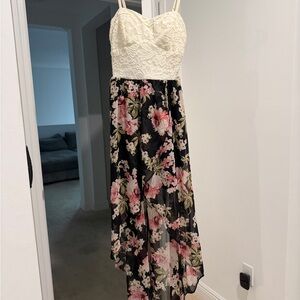 Lily Rose White floral high low Dress